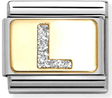 Nomination Classic Gold Glitter Enamel Initial Charm