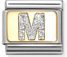 Nomination Classic Gold Glitter Enamel Initial Charm