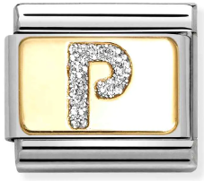 Nomination Classic Gold Glitter Enamel Initial Charm