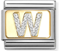 Nomination Classic Gold Glitter Enamel Initial Charm