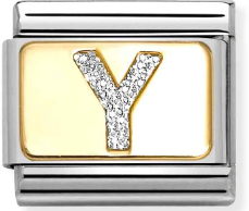 Nomination Classic Gold Glitter Enamel Initial Charm