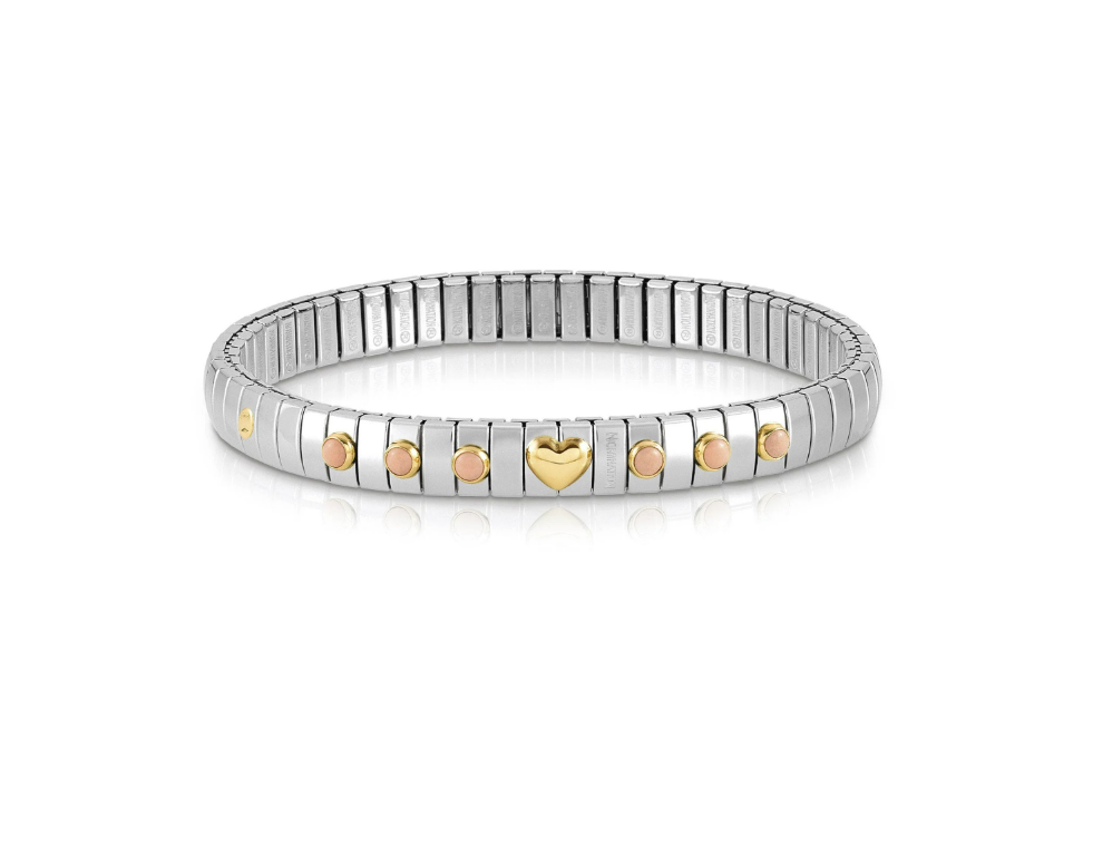 Nomination Extension Heart Bracelet, Stainless Steel 18ct Gold