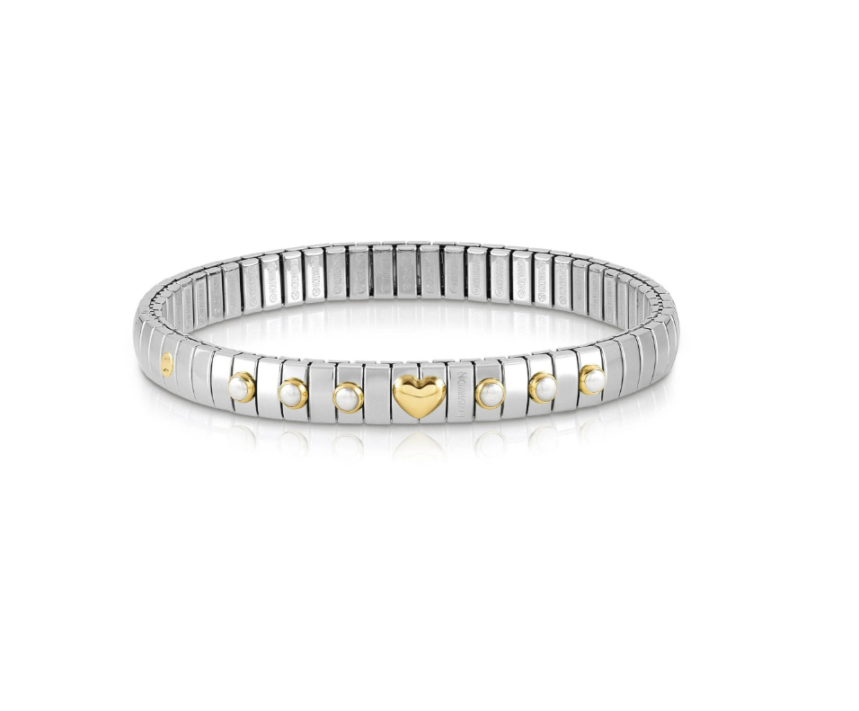 Nomination Extension Heart Bracelet, Stainless Steel 18ct Gold