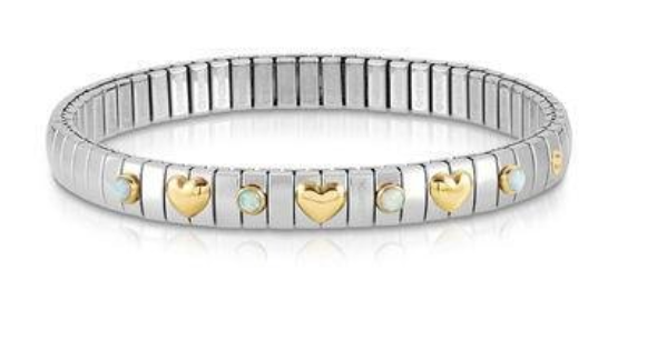 Nomination Extension Hearts Bracelet, Stainless Steel 18ct Gold