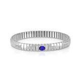 Nomination Extension Bracelet with Oval Blue Cubic Zirconia, Stainless Steel