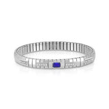 Nomination Extension Bracelet with Baguette Blue Cubic Zirconia, Stainless Steel