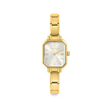 Nomination Rectangular Gold Colour Silver Sunray Watch