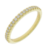 9ct Yellow Gold Diamond Scallop Set Band Ring 0.25ct