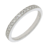 9ct White Gold Diamond Pave Set Band Ring 0.25ct