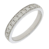 9ct White Gold Diamond Pave Set Band Ring 0.50ct