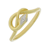 9ct Yellow Gold Diamond Serpentine Snake Ring