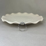 18ct White Gold Diamond Pear Shape Floral Cluster Ring 0.44ct