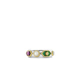 Ti Sento Radiant Sun Malachite Ring Sterling Silver Gold Plated