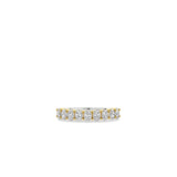 Ti Sento Sterling Silver Classic Tennis Oval CZ Ring Golden 4mm