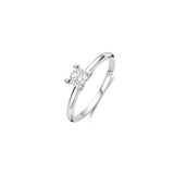 Ti Sento Sterling Silver Classic Solitaire CZ Ring 5mm