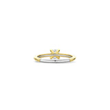 Ti Sento Sterling Silver Classic Solitaire CZ Ring Golden 5mm