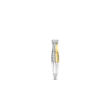Ti Sento Sterling Silver Crossover CZ Ring Golden 4mm