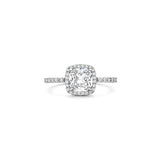 Ti Sento Sterling Silver Classic Square Halo CZ Ring 10.5mm