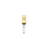 Ti Sento Sterling Silver Classic CZ Studded Ring Golden 5mm
