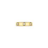 Ti Sento Sterling Silver Classic CZ Studded Ring Golden 5mm