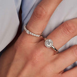 Ti Sento Sterling Silver Classic Round Halo CZ Ring 9mm