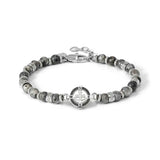 Nomination Manvision Grey Jasper Anchor Bracelet, Stainless Steel