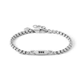 Nomination Manvision Box Chain Bracelet, Stainless Steel Black CZ