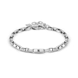Nomination Manvision Paperclip Chain Bracelet, Stainless Steel Black CZ