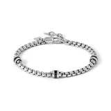 Nomination Manvision Box Chain Station Bracelet, Stainless Steel