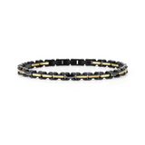 Nomination Virtus Code Bracelet, Stainless Steel Gold PVD Black Ceramic