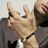 Nomination Virtus Code Bar Bracelet, Stainless Steel Black Diamond