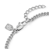 Nomination Virtus Code Curb Bracelet, Stainless Steel Diamond
