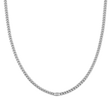Nomination Virtus Code Curb Chain Necklace, Stainless Steel Diamond