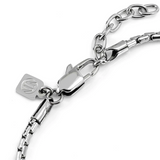 Nomination Bold Steel Bead Bracelet, Stainless Steel Black Agate
