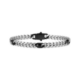 Nomination Bold Steel Curb Bracelet, Stainless Steel & Black