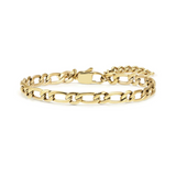 Nomination Bold Steel Figaro Bracelet, Stainless Steel Gold Colour