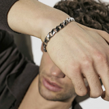 Nomination Bold Steel Hexagonal Curb Bracelet, Stainless Steel