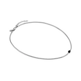 Nomination Bold Steel Bead Necklace, Stainless Steel Black Agate