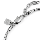 Nomination Bold Steel Bead Necklace, Stainless Steel White Pearl