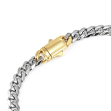 Nomination Bold Steel Curb Chain Necklace, Stainless Steel & Gold Colour