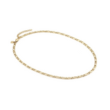 Nomination Bold Steel Figaro Necklace, Stainless Steel Gold Colour