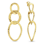 Nomination Wear&Style Hammered Chain Earrings, Stainless Steel Gold Colour
