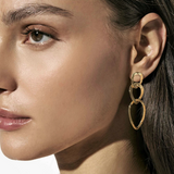 Nomination Wear&Style Hammered Chain Earrings, Stainless Steel Gold Colour