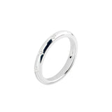 Dew Sterling Silver Star Set CZ Band Ring 3mm