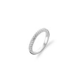 Ti Sento Sterling Silver Classic Tennis CZ Ring 3mm