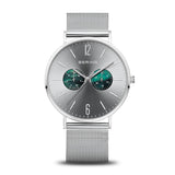 Bering Classic Green Mother of Pearl Silver 40mm Case Watch SALE