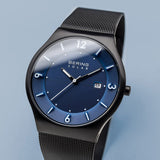 Bering Solar Blue Black 40mm Case Watch