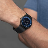 Bering Solar Blue Black 40mm Case Watch