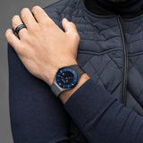 Bering Solar Blue Black 40mm Case Watch