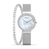 Bering Classic Mother Of Pearl Watch & Bracelet Gift Set SALE